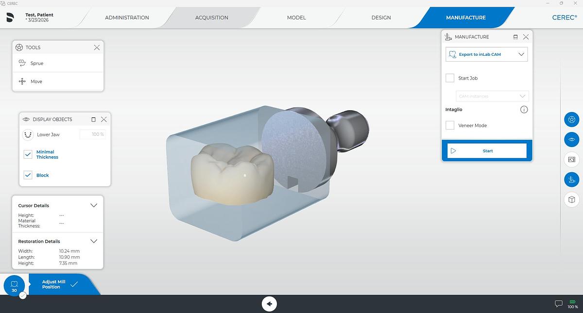 Refurbished 2020 Dentsply Sirona CEREC AC Primescan with 5.1 Software (110126)