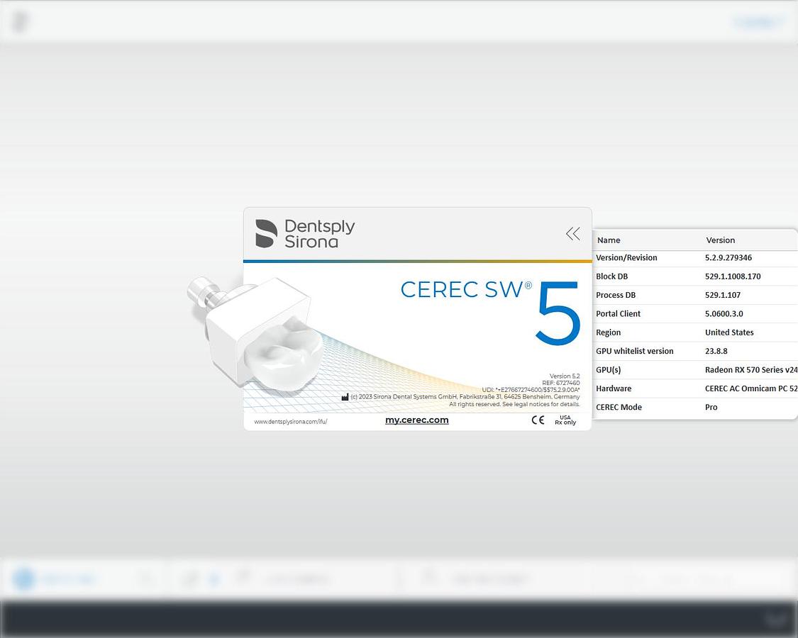 Refurbished 2015 Sirona CEREC AC Omnicam with CEREC 5.2.8 Software (136220)