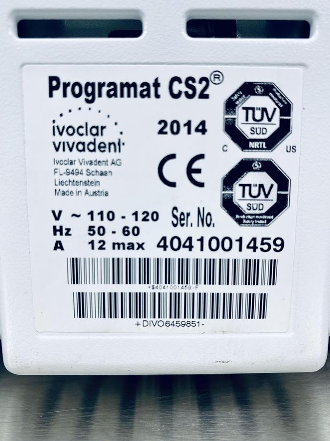Used 2014 Ivoclar Vivadent Programat CS2