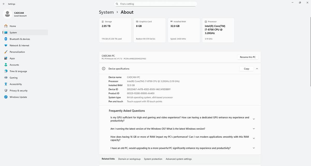 Refurbished 2021 Dentsply Sirona CEREC AC Primescan