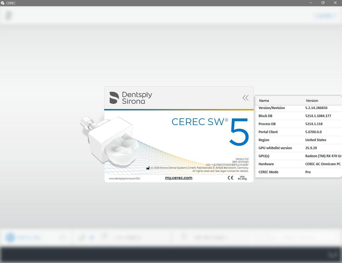 Refurbished 2015 Sirona CEREC AC Omnicam with CEREC 5.2 Software (135447)