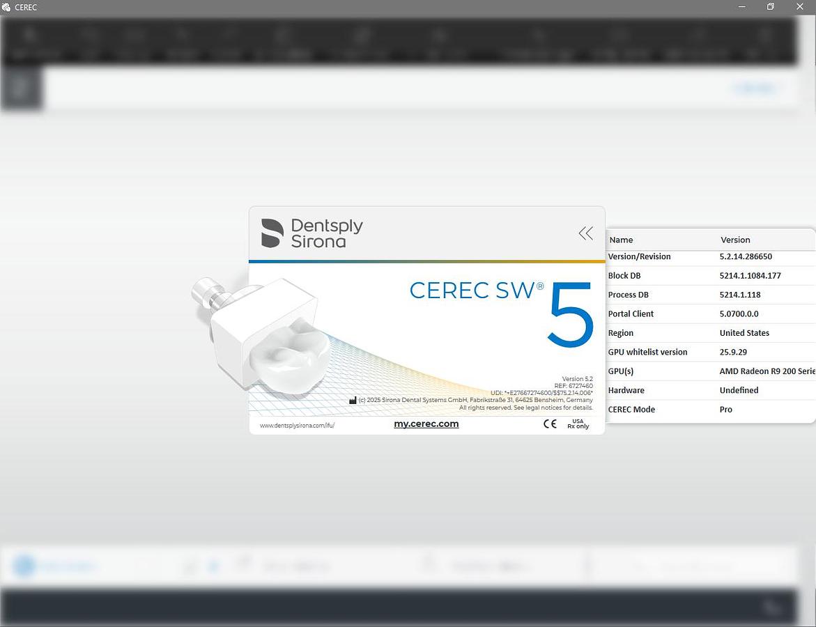 Refurbished 2017 Sirona CEREC AC Omnicam with CEREC 5.2 Software (142163)