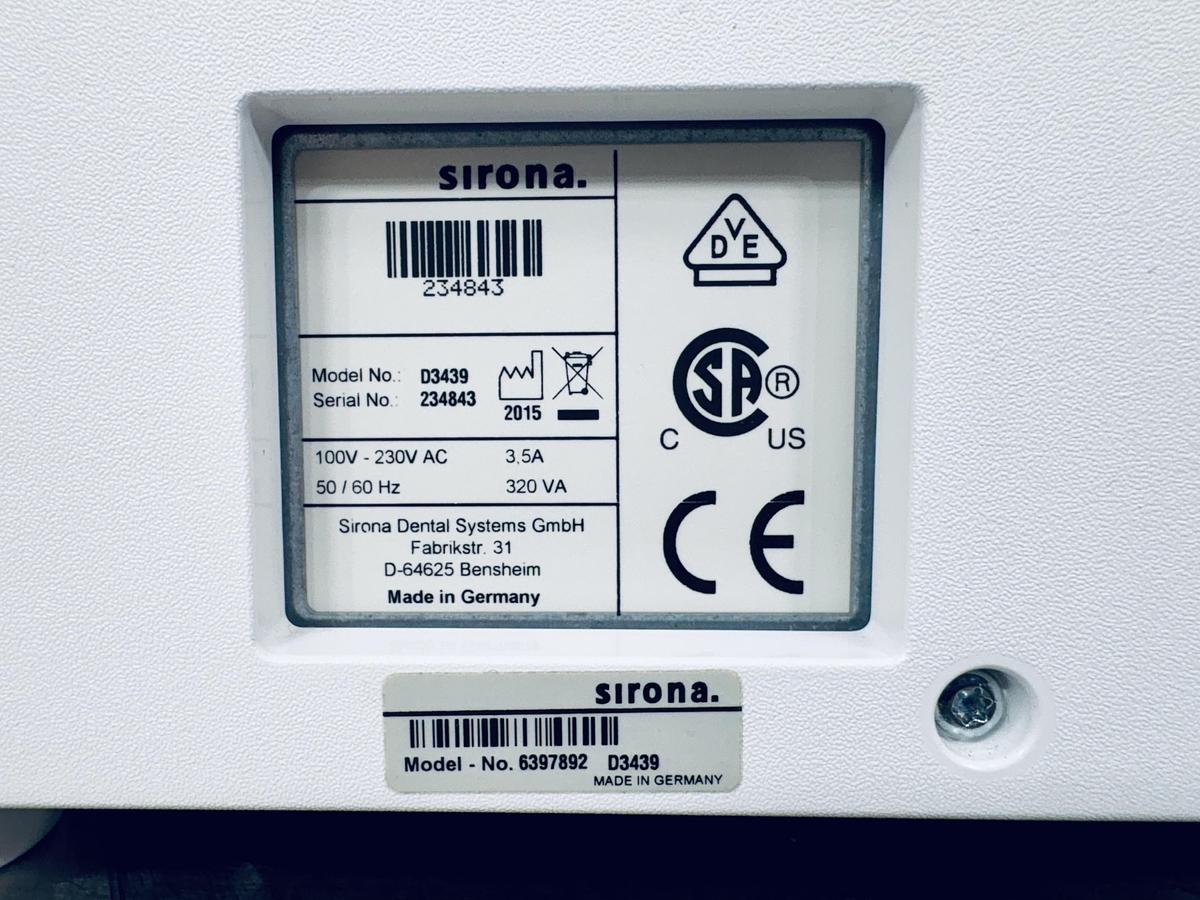 Used 2015 Sirona CEREC MC X 2-Motor Wet Mill with 1,462 Mills (234843)