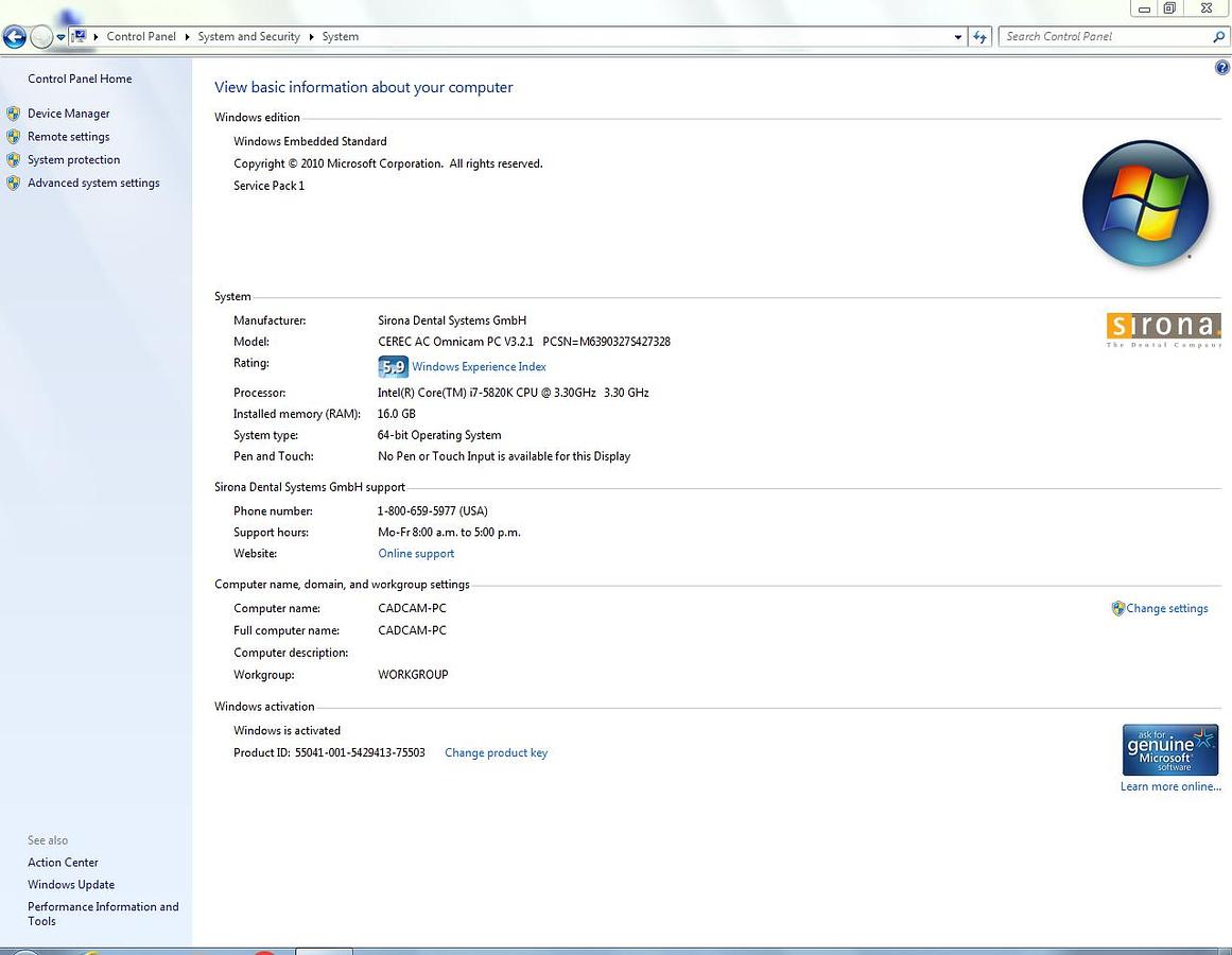 Refurbished 2013 Sirona CEREC AC Omnicam