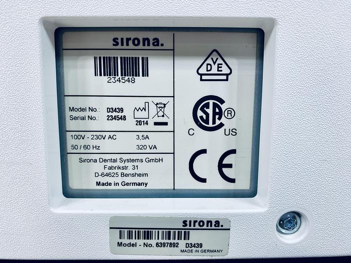 Refurbished 2014 Sirona CEREC MC X 2-Motor Wet Mill (234548)