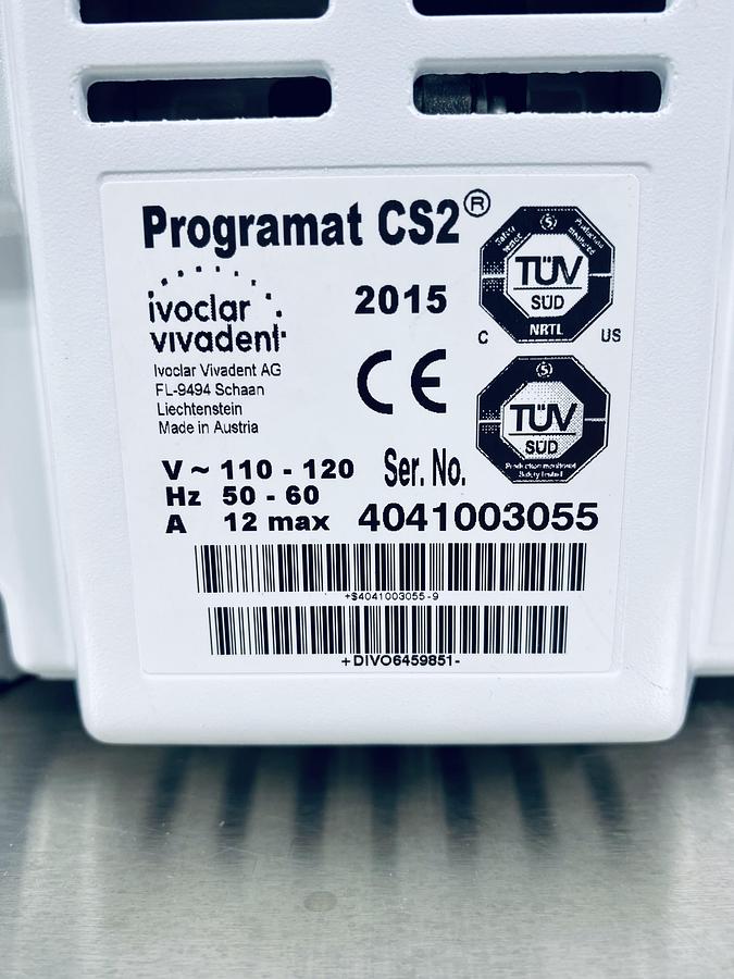Used 2015 Ivoclar Vivadent Programat CS2
