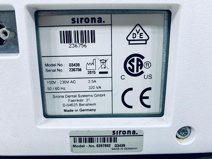 Used 2015 Sirona CEREC MC X 2-Motor Wet/Dry Mill (236756)