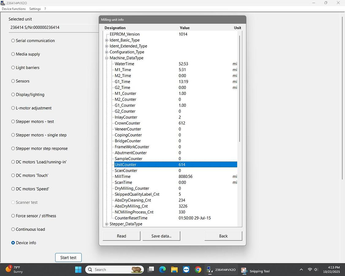 Used 2015 Sirona CEREC MC X 2-Motor Wet Mill (236414)