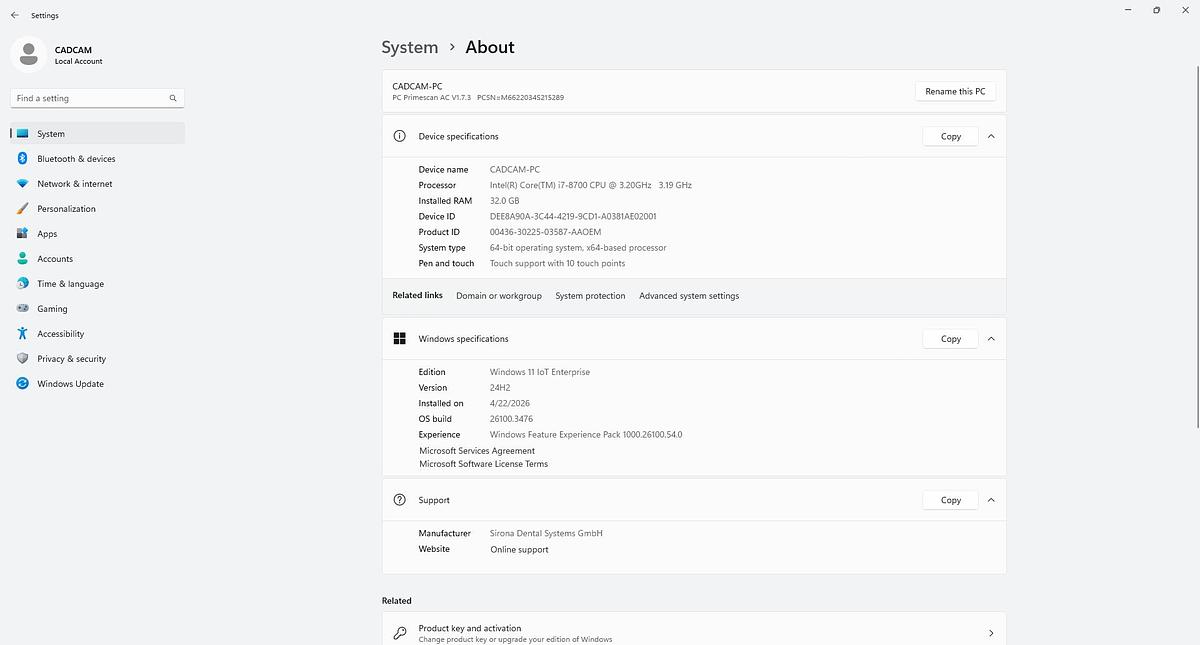 Refurbished 2020 Dentsply Sirona CEREC AC Primescan with 5.3 Software (110131)