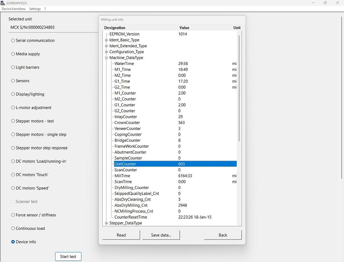 Used 2015 Sirona CEREC MC X 2-Motor Wet Mill (234893)