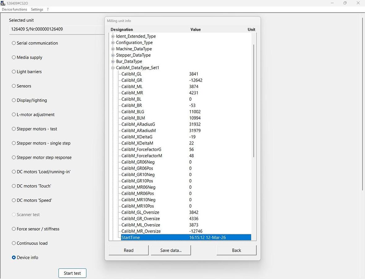 Used 2012 Sirona CEREC MC XL 2-Motor Wet Mill with 301 Mills (126409)
