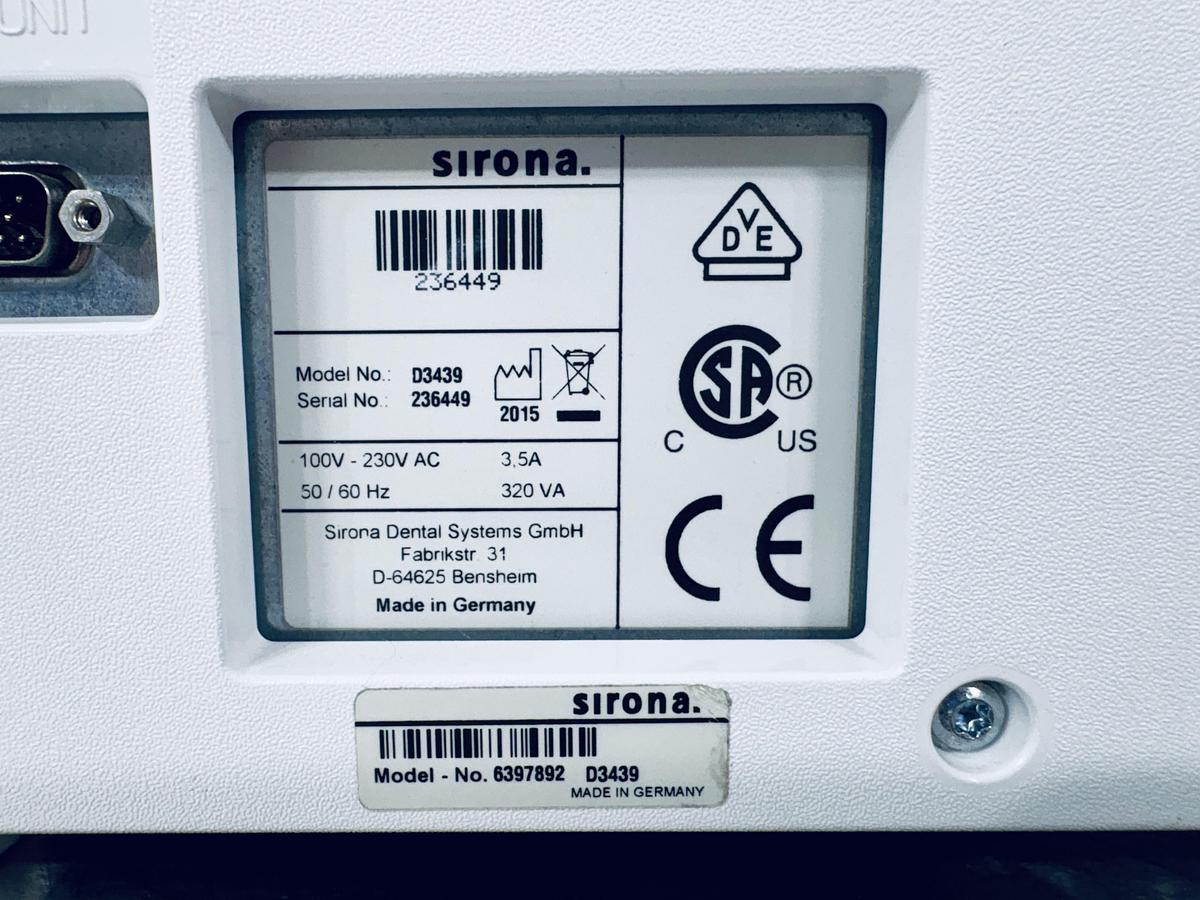 Used 2015 Sirona CEREC MC X 2-Motor Wet/Dry Mill (236449)