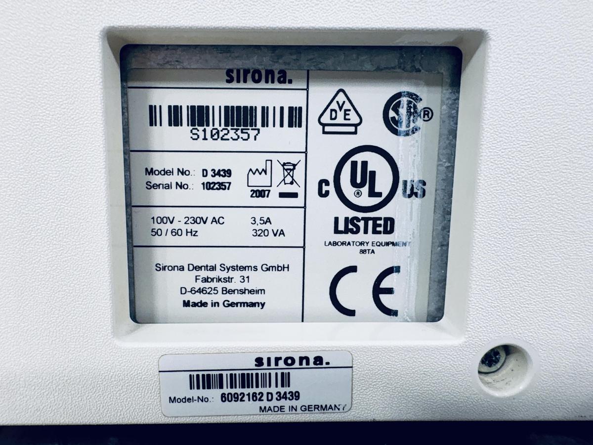 Used 2007 Sirona CEREC MC XL 2-Motor Wet Mill with 3,408 Mills (102357)