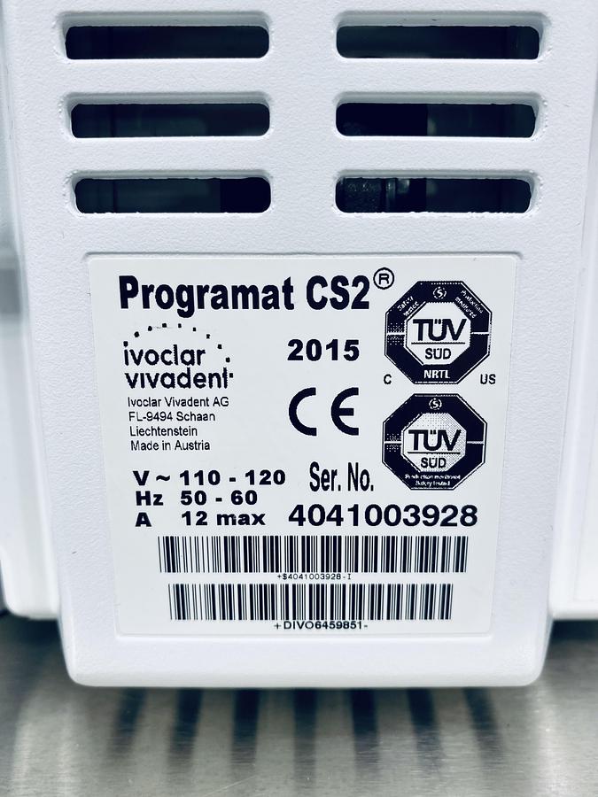Used 2015 Ivoclar Vivadent Programat CS2