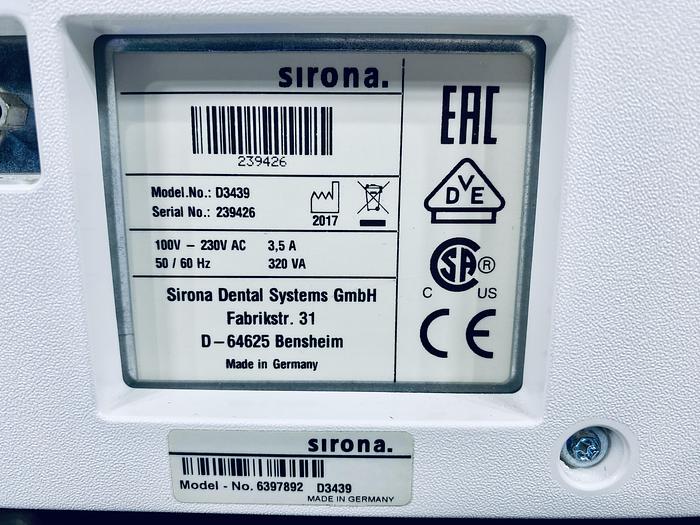 Used 2017 Sirona CEREC MC X 2-Motor Wet/Dry Mill (239426)
