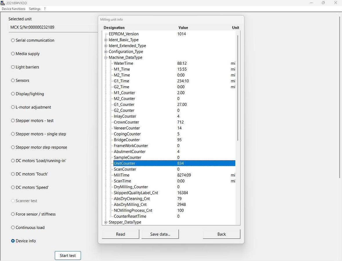 Used 2014 Sirona CEREC MC X 2-Motor Wet Mill (232189)