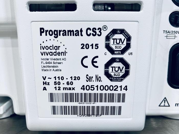 Used 2015 Ivoclar Vivadent Programat CS3 (4051000214)