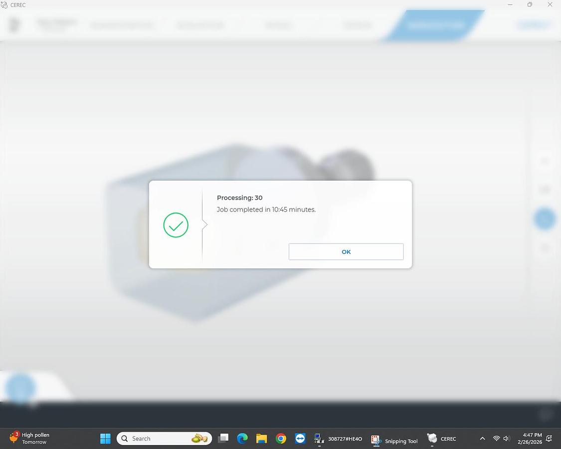 Used 2017 Sirona CEREC MC XL Premium 4-Motor Wet/Dry Mill (308727)