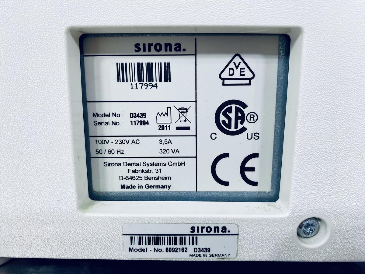 Used 2011 Sirona CEREC MC XL 2-Motor Wet Mill with 3,676 Mills (117994)