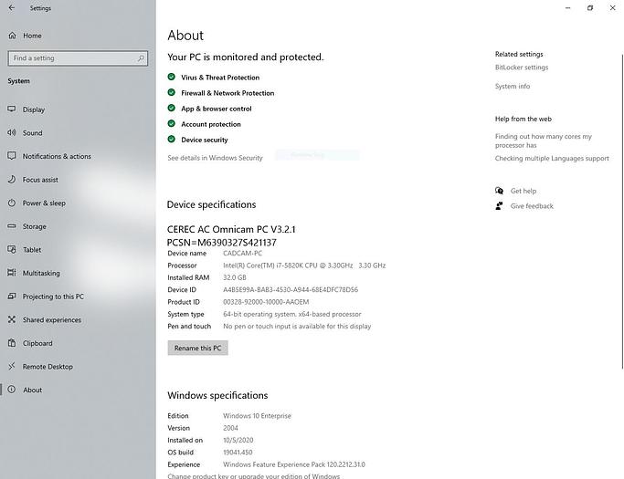 Used 2016 Sirona CEREC AC Omnicam with 5.2 Software (137518)