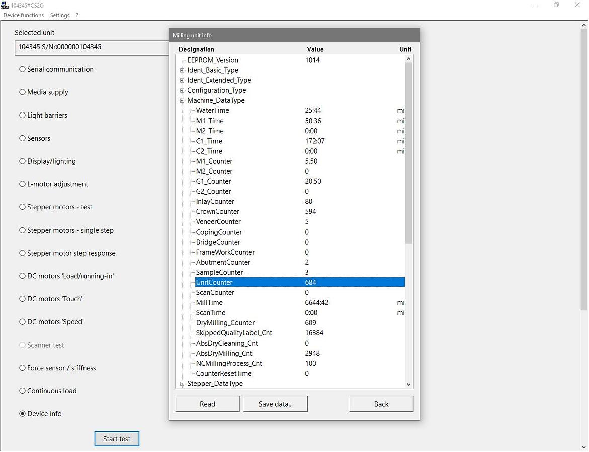 Used 2007 Sirona CEREC MC XL 2-Motor Wet Mill (104345)