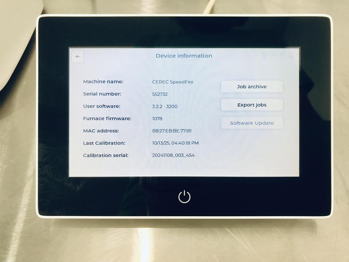 Used 2017 Sirona CEREC SpeedFire Sintering Furnace (552732)