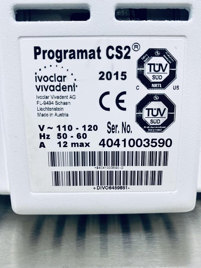 Used 2015 Ivoclar Vivadent Programat CS2