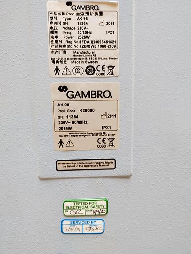 Gebraucht Gambro AK96 Dialysegerät