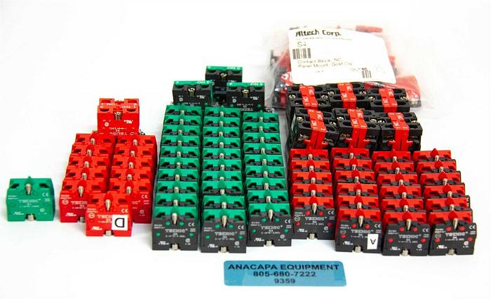 Used Altech Corp S1 S2 S3 S4 Contact Block Panel Mount 22 mm Mixed Lot of 100 (9359)