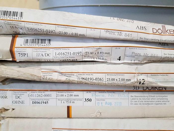 2010 Hranipex  1 pallet of edge banding original rolls