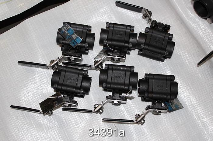 Unused (6) GMR 1" Socket Weld Ball Valves #34391