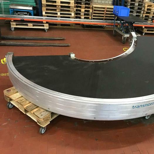 Gebraucht TRANSNORM Kurven Gurtförderer/ Förderband Kurve 180° 1600-105 helix