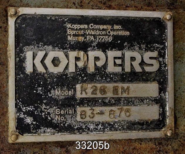 Used Sprout Waldron R26EM Twin-Flo Disc Refiner #33205