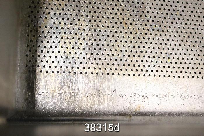 Used Bird JS24 Vibrating Screen Vat, 0.094" Holes #38315