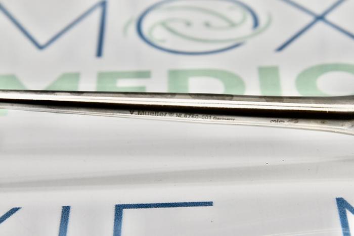 Used V Mueller NL6760-001 9" Size 3/0 Bruns Straight Curette Orthopedic