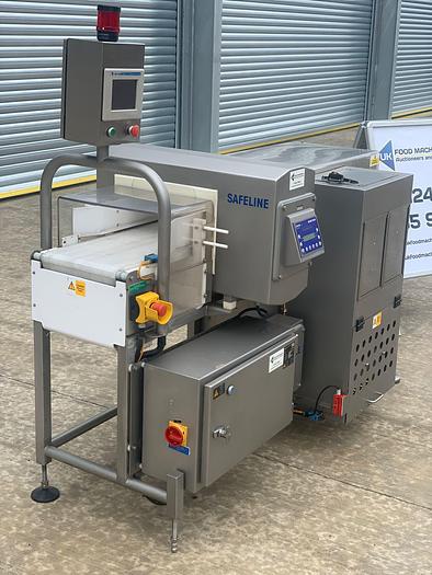 Used Safeline Mettler-Toledo Metal Detector with push-arm reject (runs Left to Right)