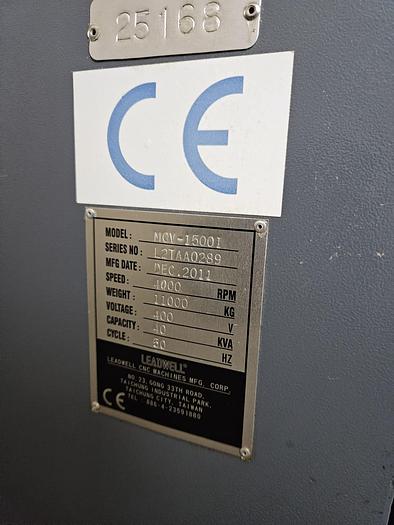 Used 2011 LEADWELL MCV-1500i