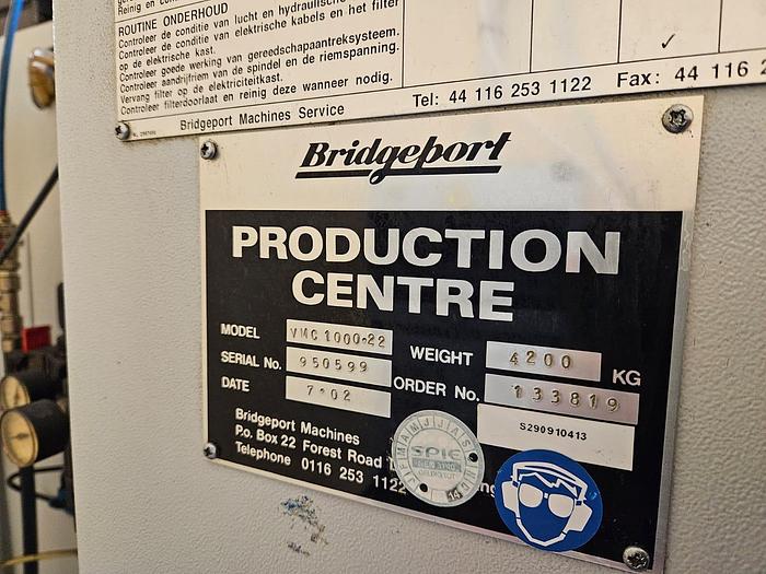 Used 2002 BRIDGEPORT VMC 1000/22