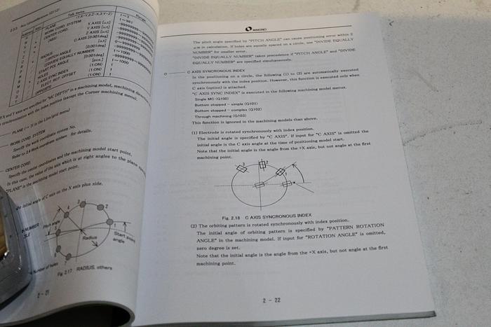 Parts Only Makino Instruction Manual Sinker EDM MGH Generator Model Plan (B5)