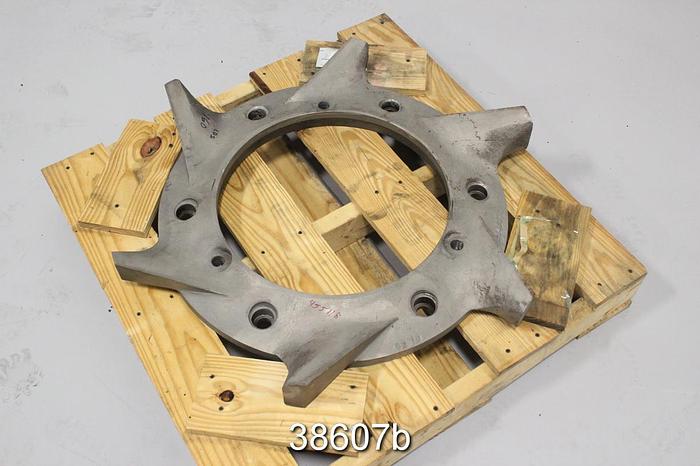 Used Beloit Shark Pulper Rotor, 34.25" Diameter, 6-Vane #38607