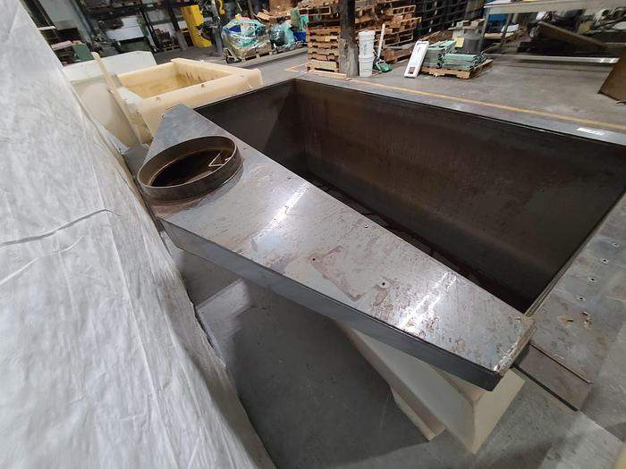 Used Polypro Tank Counter Flow Rinse side and bottom support 70" x 30" x 30" Removable Partition - LARRY PLEASE CHECK DEMENTIONS