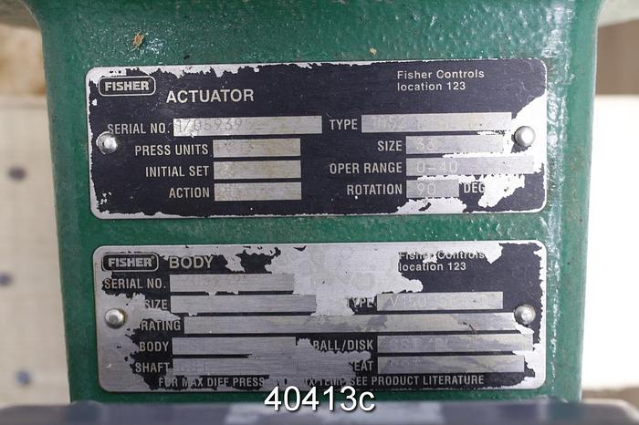 Used Fisher V150 Series B 4" Vee Ball Valve #40413