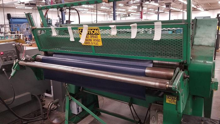 Used 60" SINGLE ROTARY KNIFE BECK SHEETER WITH OUTPUT CONVEYOR