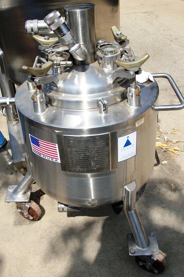 Used Reactor, 5 Gallon, 316 S/st, Jkt, 50 PSI, FV, 12" x 12", #L743998