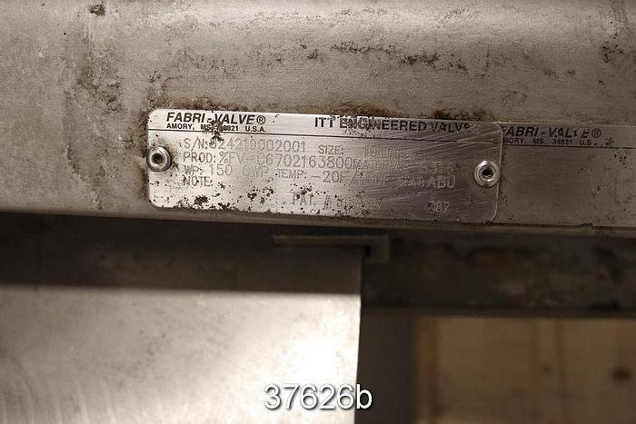 Used Fabri 10" Hand Operated Knife Gate Valve #37626