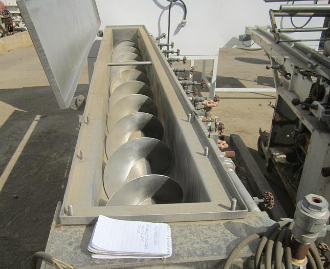 Used Blancher, Screw, 9" x 8', 316 Stainless Steel, Rietz, Thermascrew, Steam #S739222