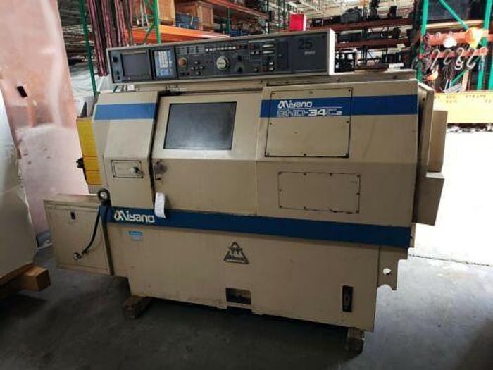 Used MIYANO MODEL BND-34C2 CNC LATHE / TURNING CENTER / SWISS AUTOMATIC W/ FANUC 0T