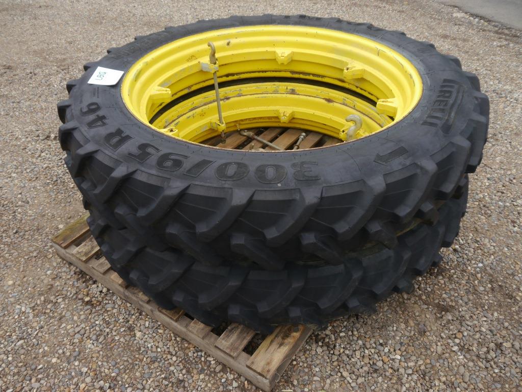 Used Pirelli 300/95 R46 Row Crop Wheels and Tyres