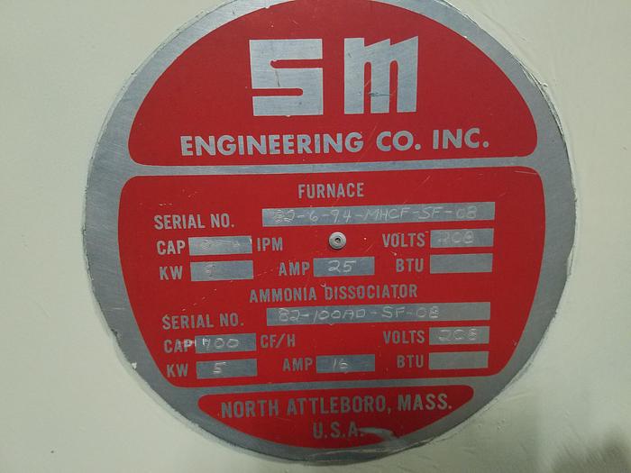 Used SM Heat Treating Soldering Annealing Conveyor Oven Furnace + Ammonia Dissociator