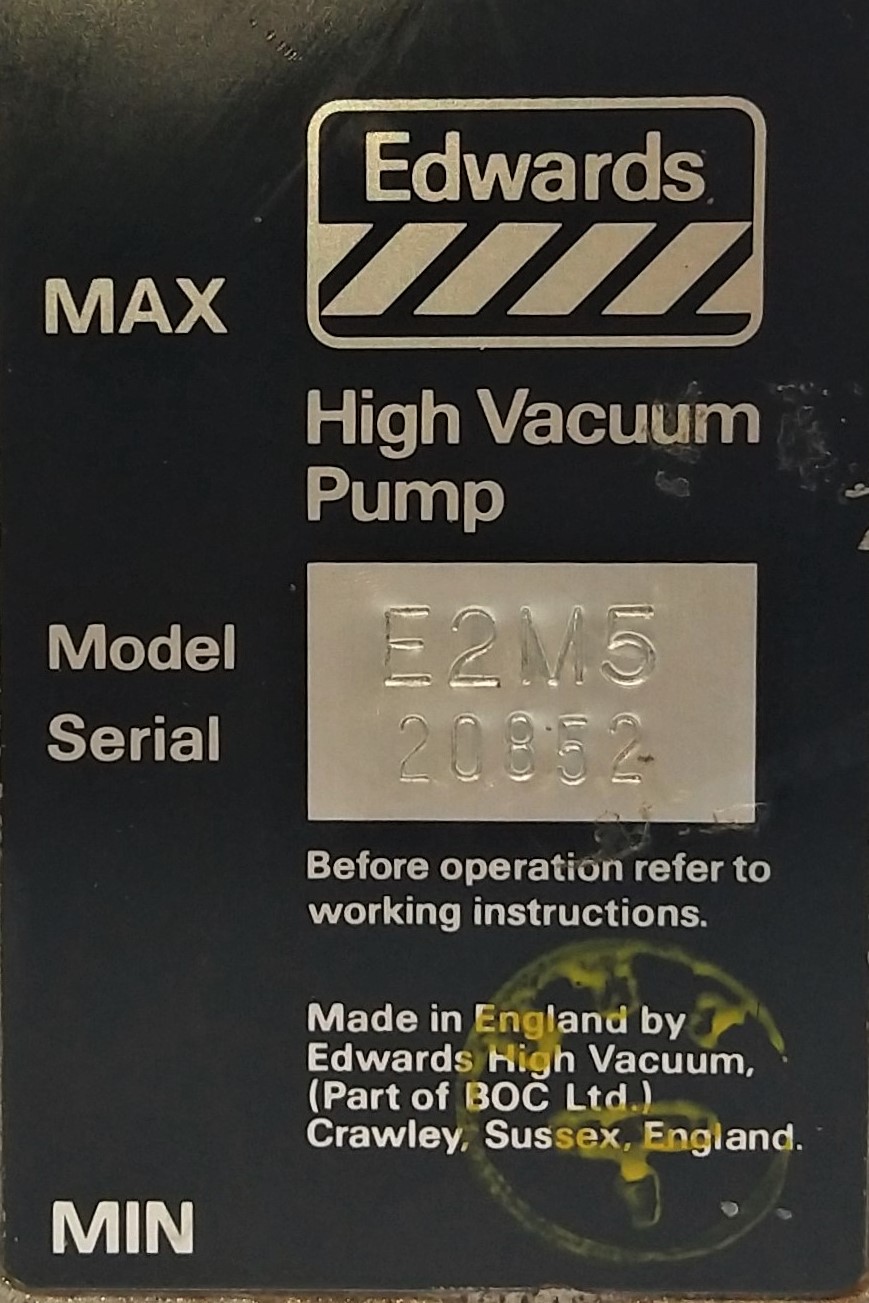 Used Edwards E2M5 Rotary Vacuum Pump - 3.75cfm